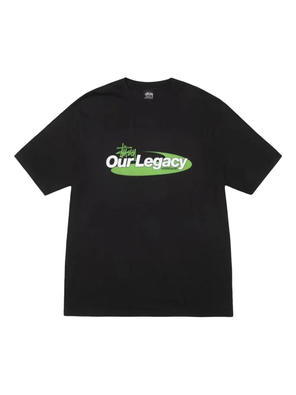 Stussy X Our Legacy Work Shop Swirl T-Shirt in Black for Men