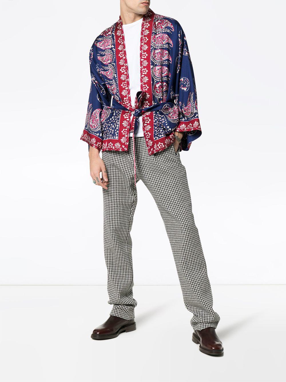 Gucci Paisley Print Silk Kimono in 