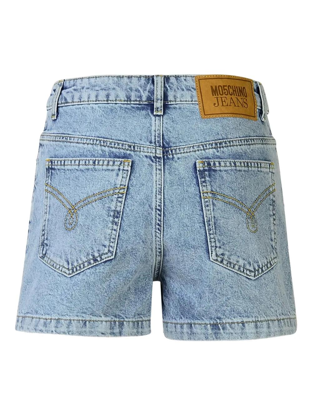 ショートパンツ Moschino Jeans Shorts MOSCHINO JEANS logo-patch stud-embellished Denim Shorts