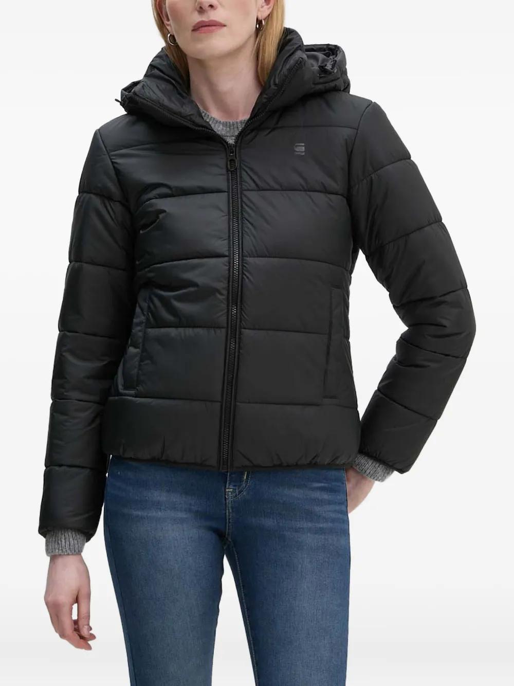 G-Star Hooded Quilted Jacket in Black Lyst UK