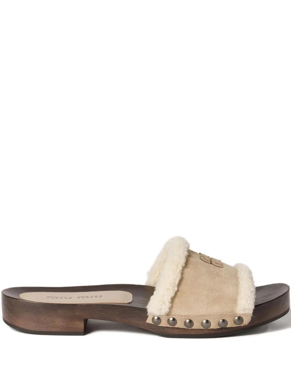 サンダル・ミュール MIU MIU SMOOTH LEATHER FLAT SANDALS Women's Miu Miu Flat Sandals | Nordstrom