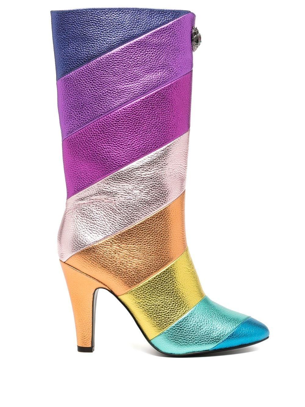 Kurt Geiger Rainbow Kensington Metallicleather Boots in Pink Lyst