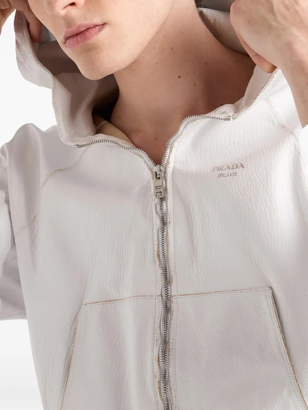 prada-white-Leather-Zip-Up-