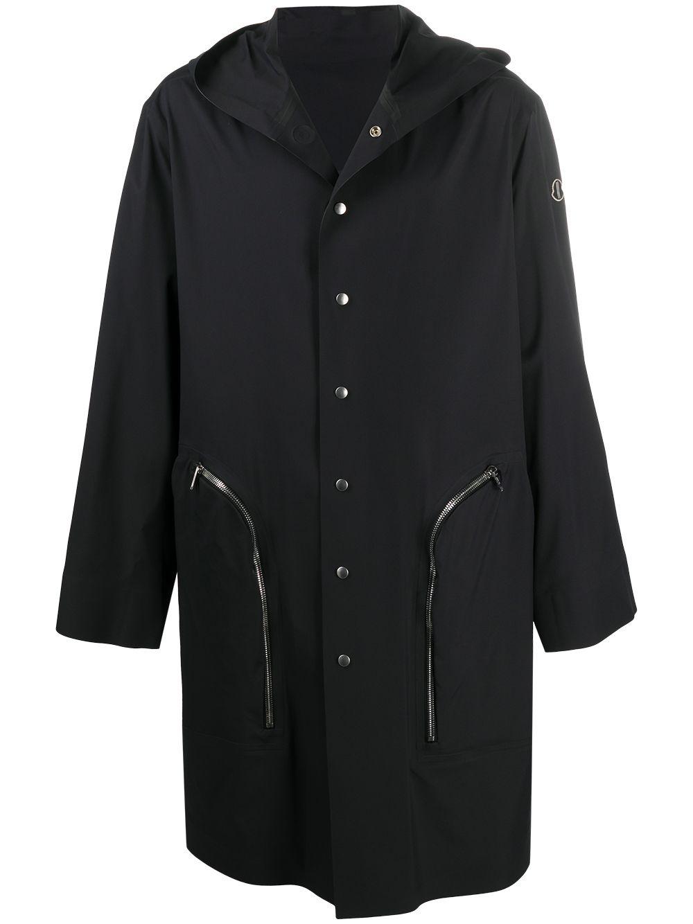 Moncler Bell Sleeve Trench Coat in Black for Men | Lyst