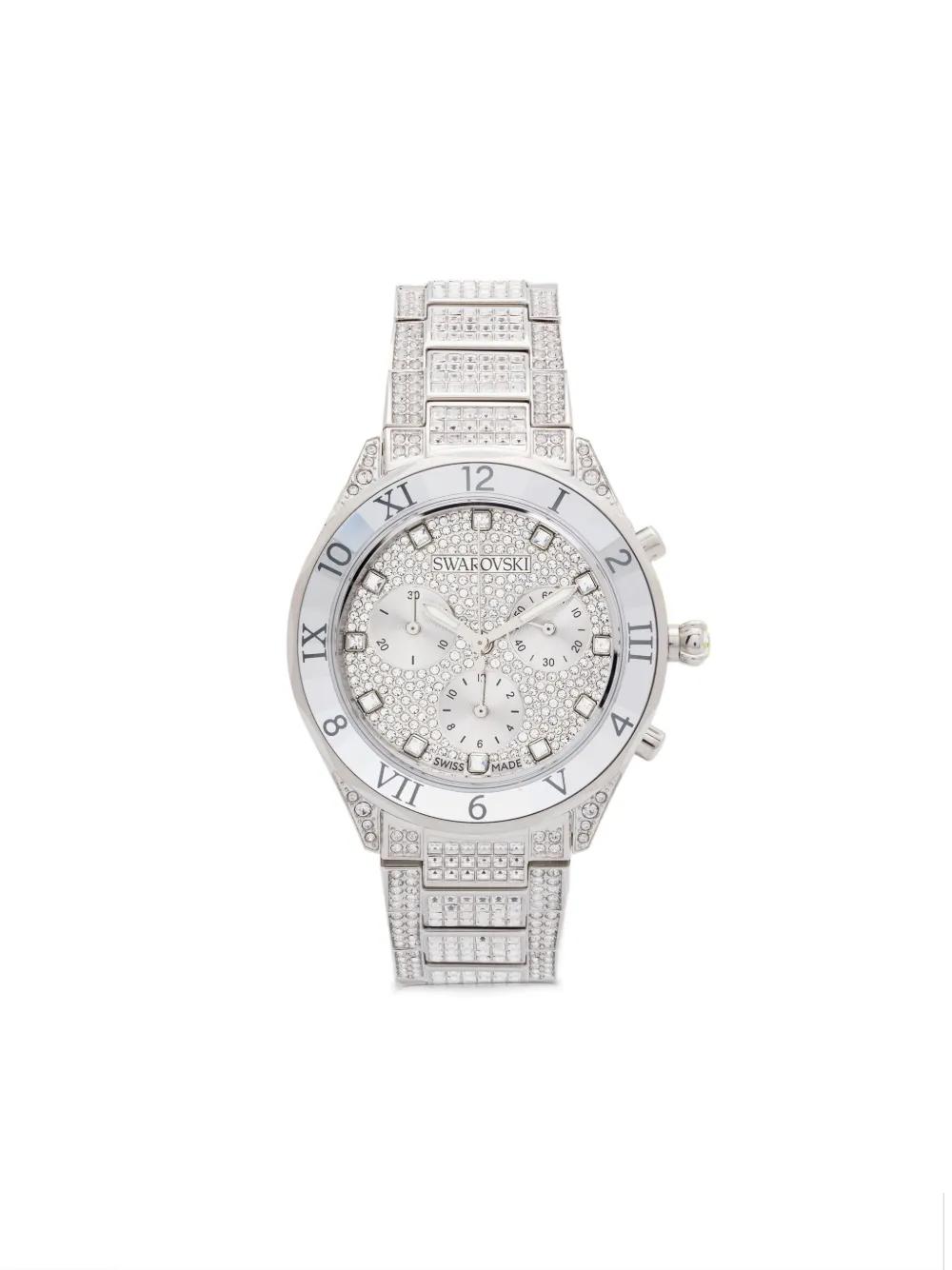 Swarovski Dextera Lux Crystal Chronograph Watch in White | Lyst Swarovski Dextera Lux Crystal Chronograph Watch in White | Lyst