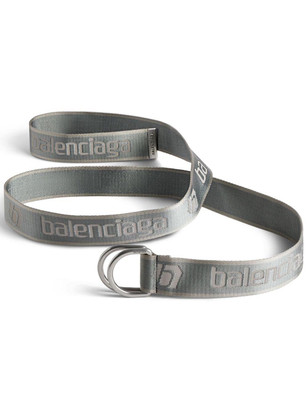 小物 BALENCIAGA D RING BELT GREY BLACK Men's D Ring Belt in Grey | Balenciaga US