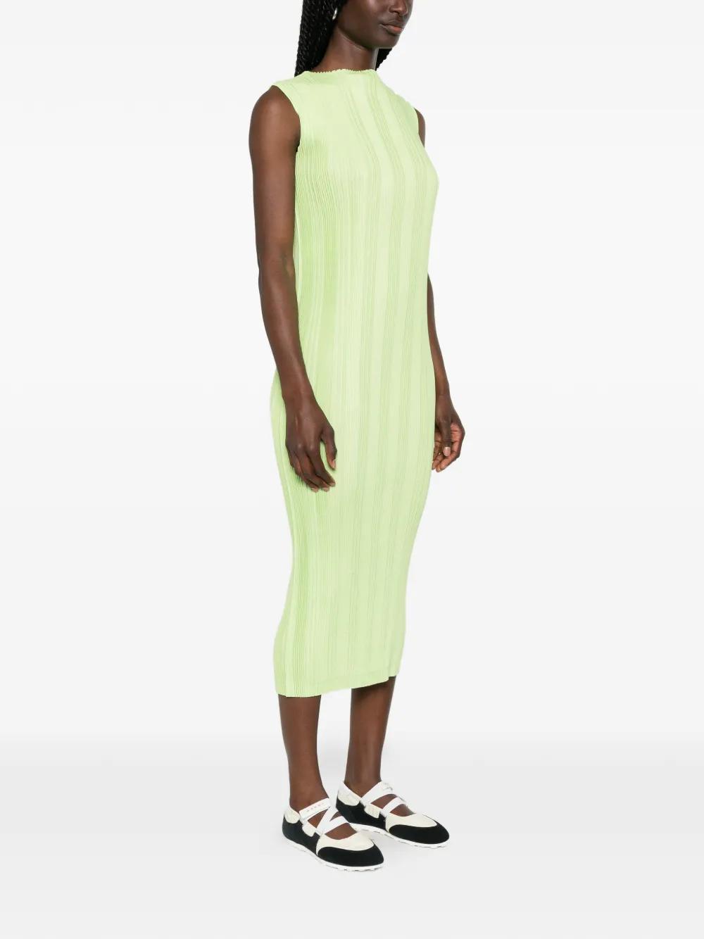 green midi dress bodycon Issey Miyake Emerald Green Runway Dress Spring 2008 – Basha Gold