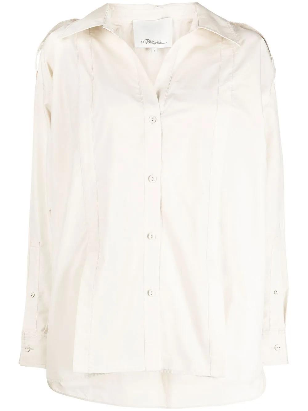 Chemisier Croisé 3.1 Phillip Lim En Soie Blanche - Taille 10, Neuf Avec étiquettes, Collection S171-2020CDC