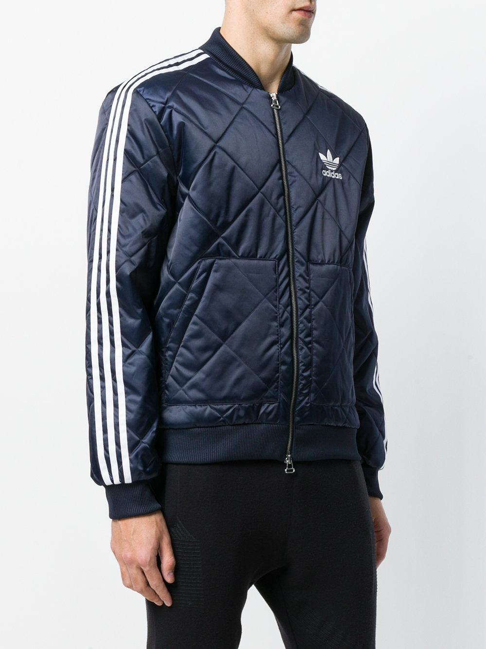 adidas Originals Sst Quilted Pre Jacket in Blue for Men | Lyst