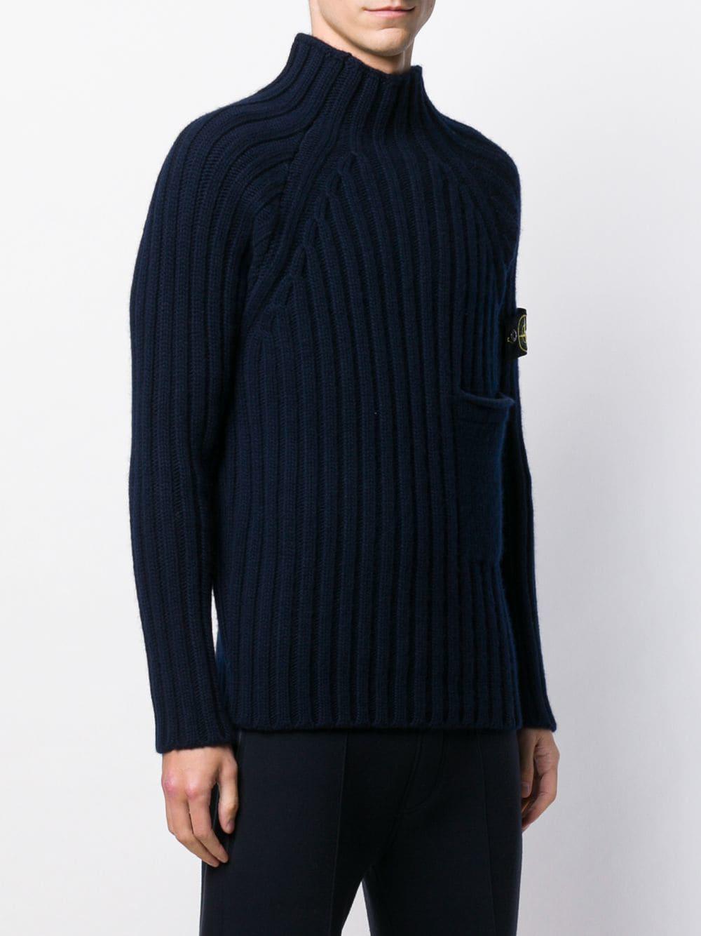 stone island chunky knit jumper