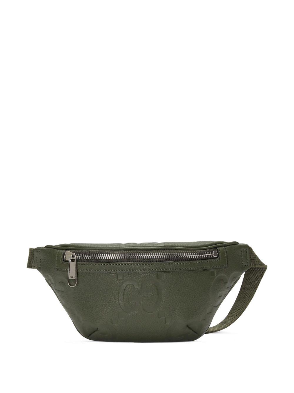Gucci Leather GG Belt Bag in Green for Men