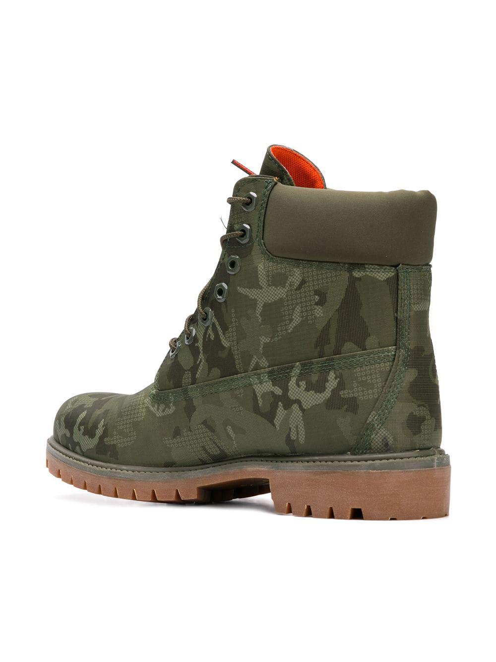 Timberland Camouflage Lace-up Boots in Green for Men | Lyst