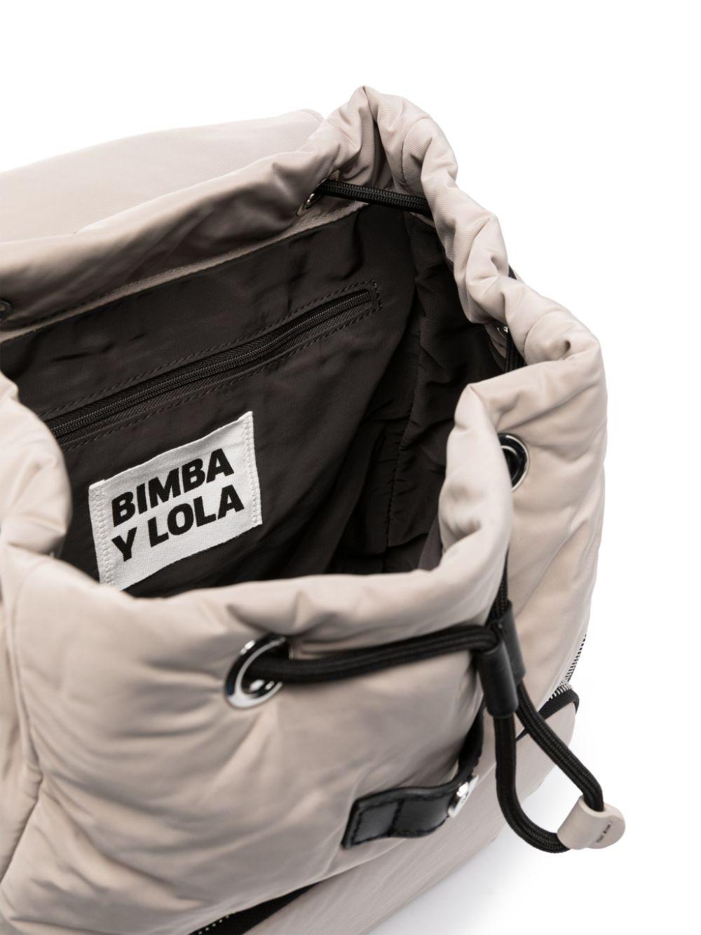 Bimba Y Lola Logo-patch Padded Backpack in Gray