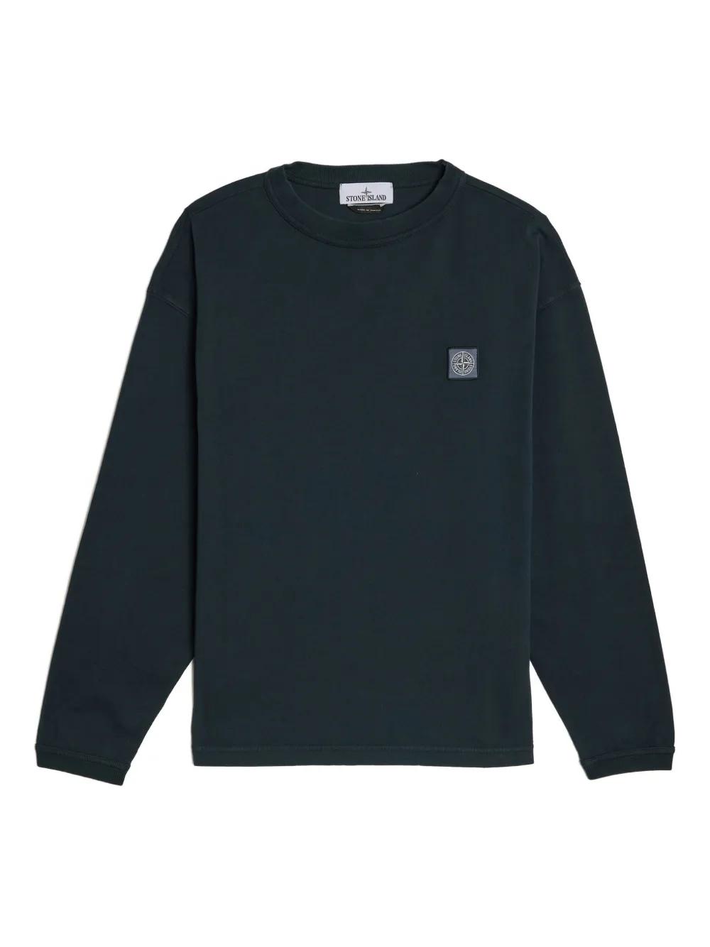 ストーンアイランド Long Sleeve Patch T-shirt Stone Island Men's Long Sleeve Patch T-Shirt in Navy Blue