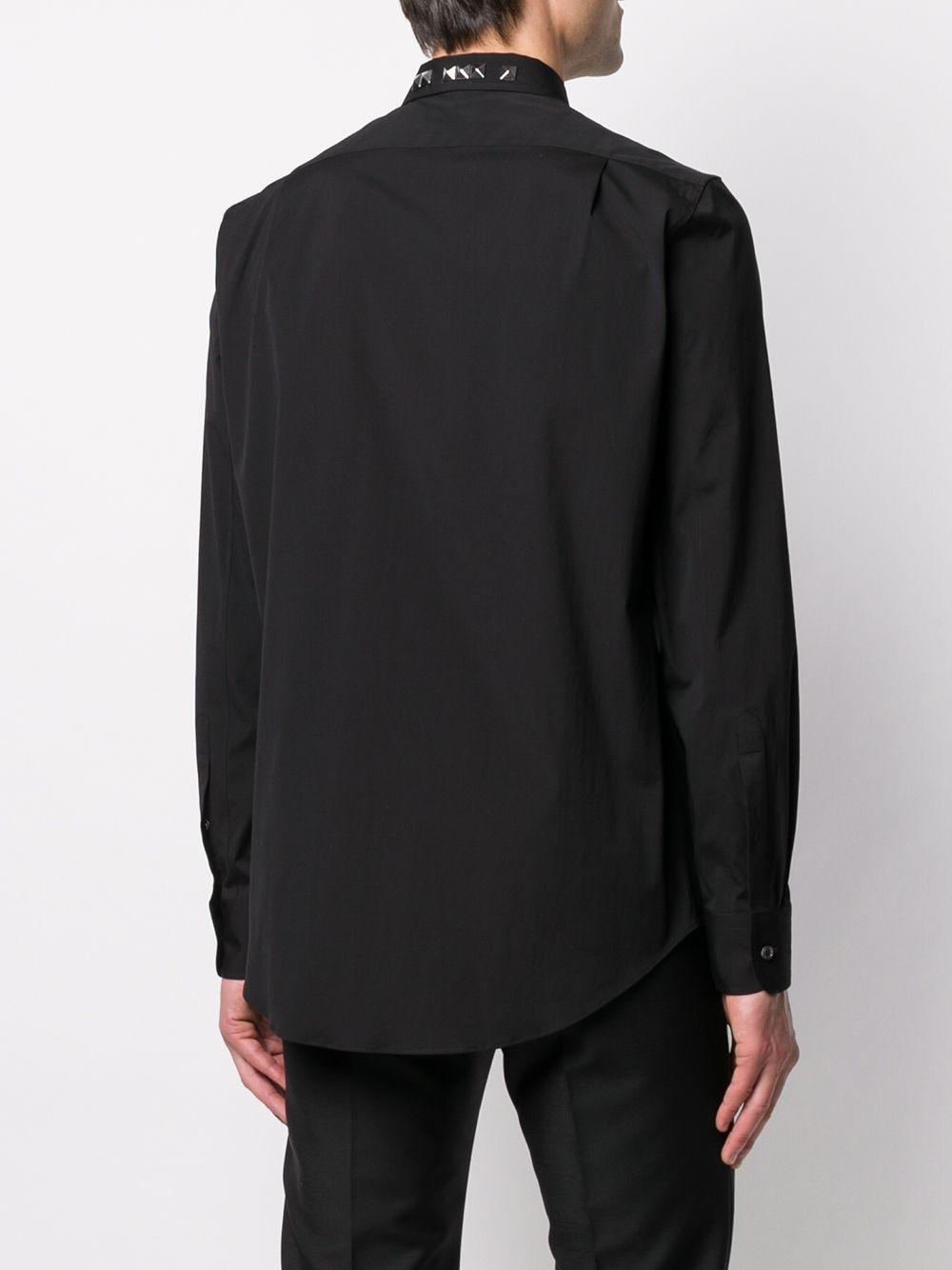 Alexander McQueen Cotton Studded Collar Shirt in Black for Men - Lyst