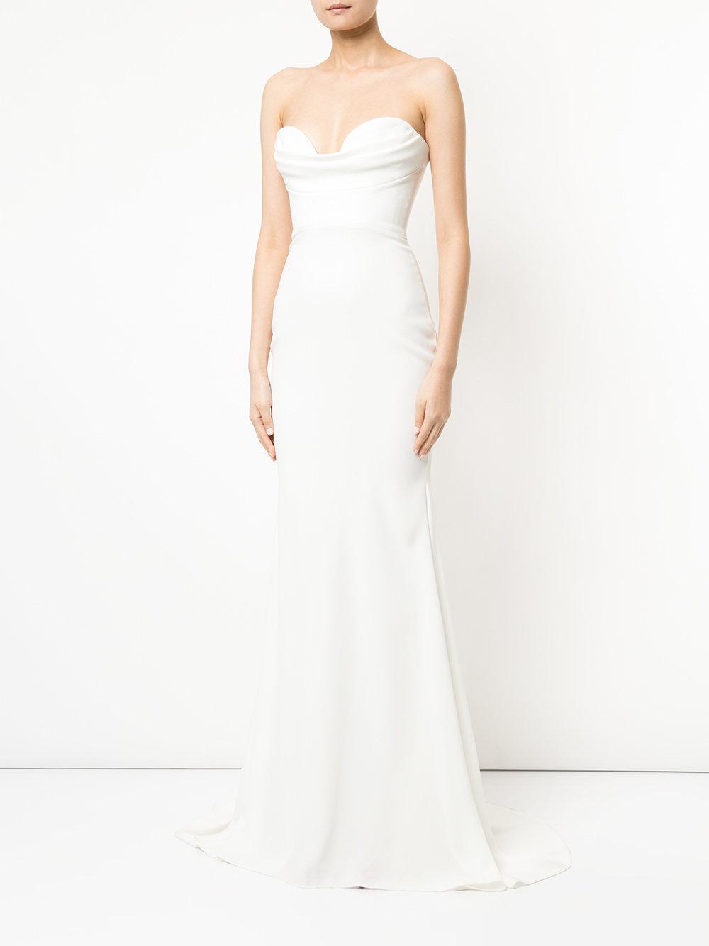 alex perry white gown