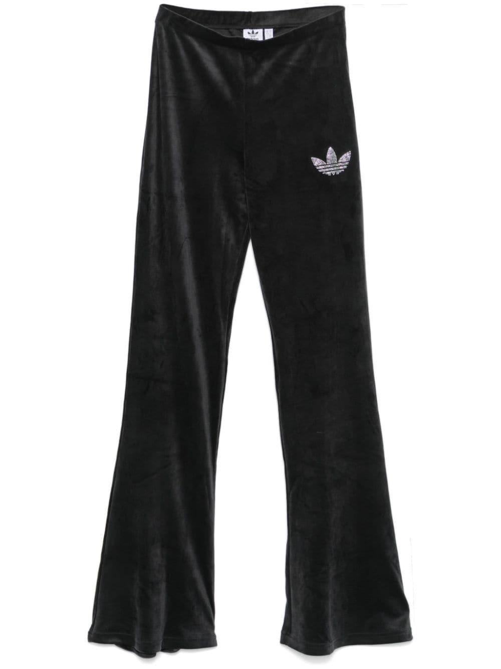 Black velvet adidas leggings best sale