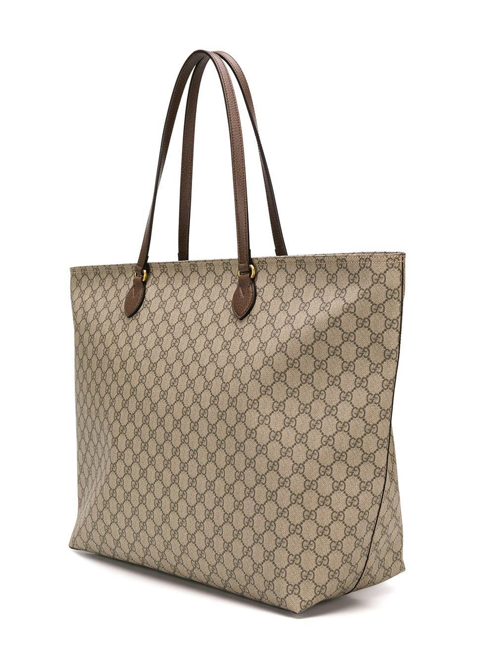 gucci black monogram tote bag