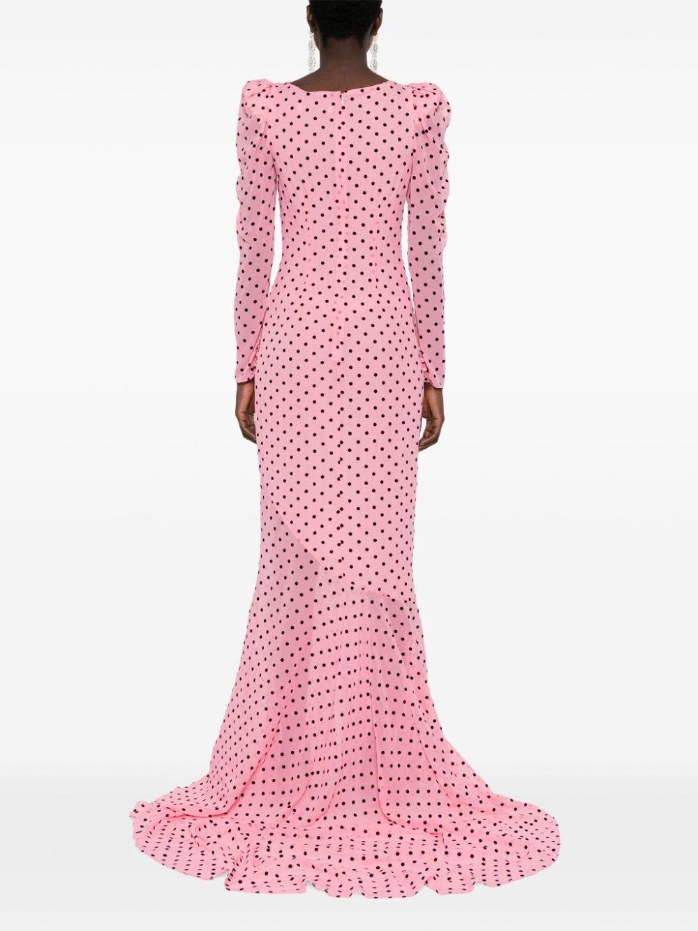 alessandra rich pink dress Alessandra Rich // Silk Ruffled Dress  VSP Consignment
