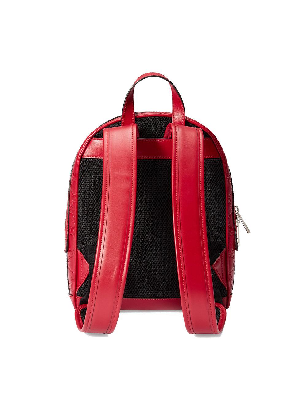all red gucci backpack