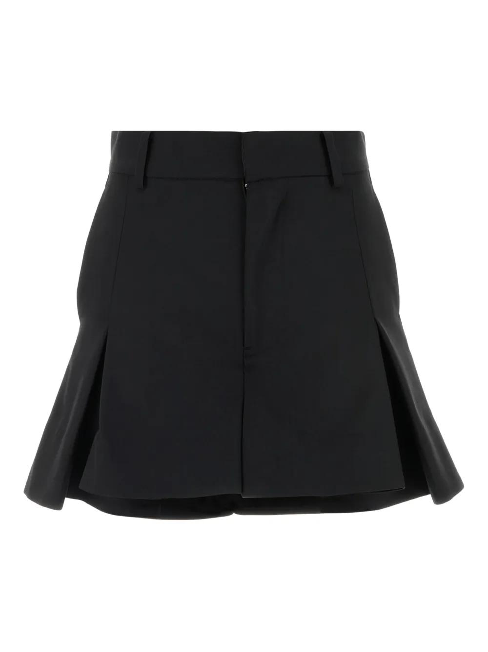 【sacai】ブラック アシンメトリー ヘム ミニスカート Sacai アシンメトリー スカート | ブラック | FARFETCH JP