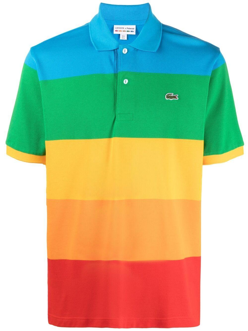 Lacoste X Polaroid Striped Polo Shirt in Blue for Men | Lyst