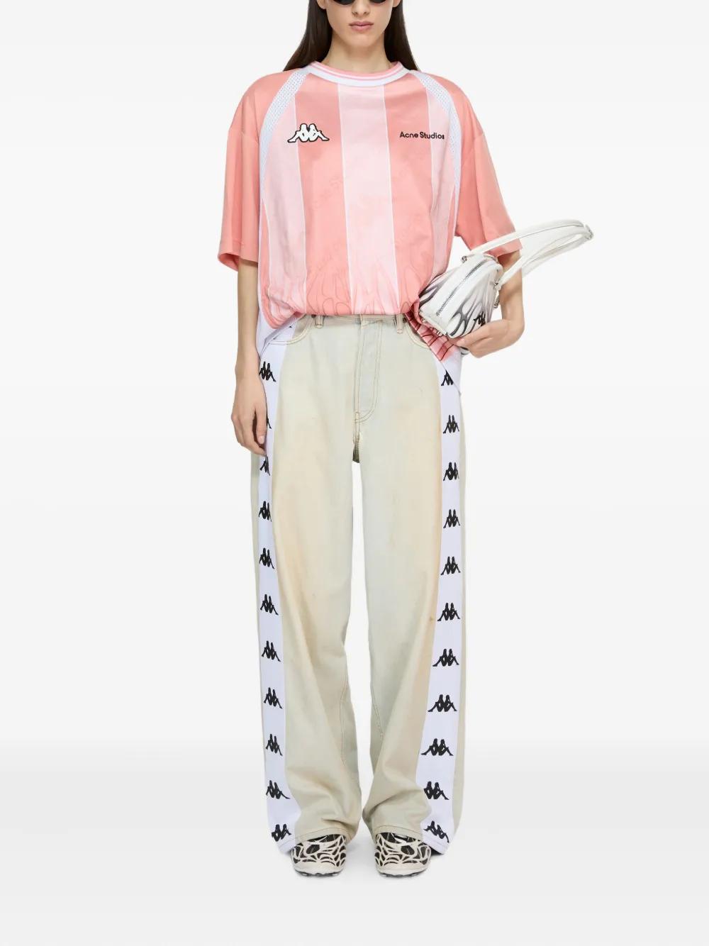Acne Studios X Kappa Logo T-Shirt in Pink | Lyst