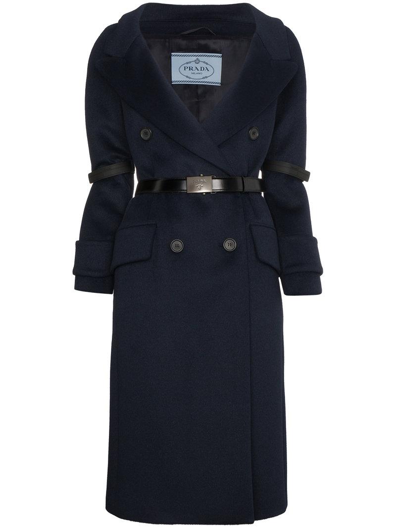 prada blue coat