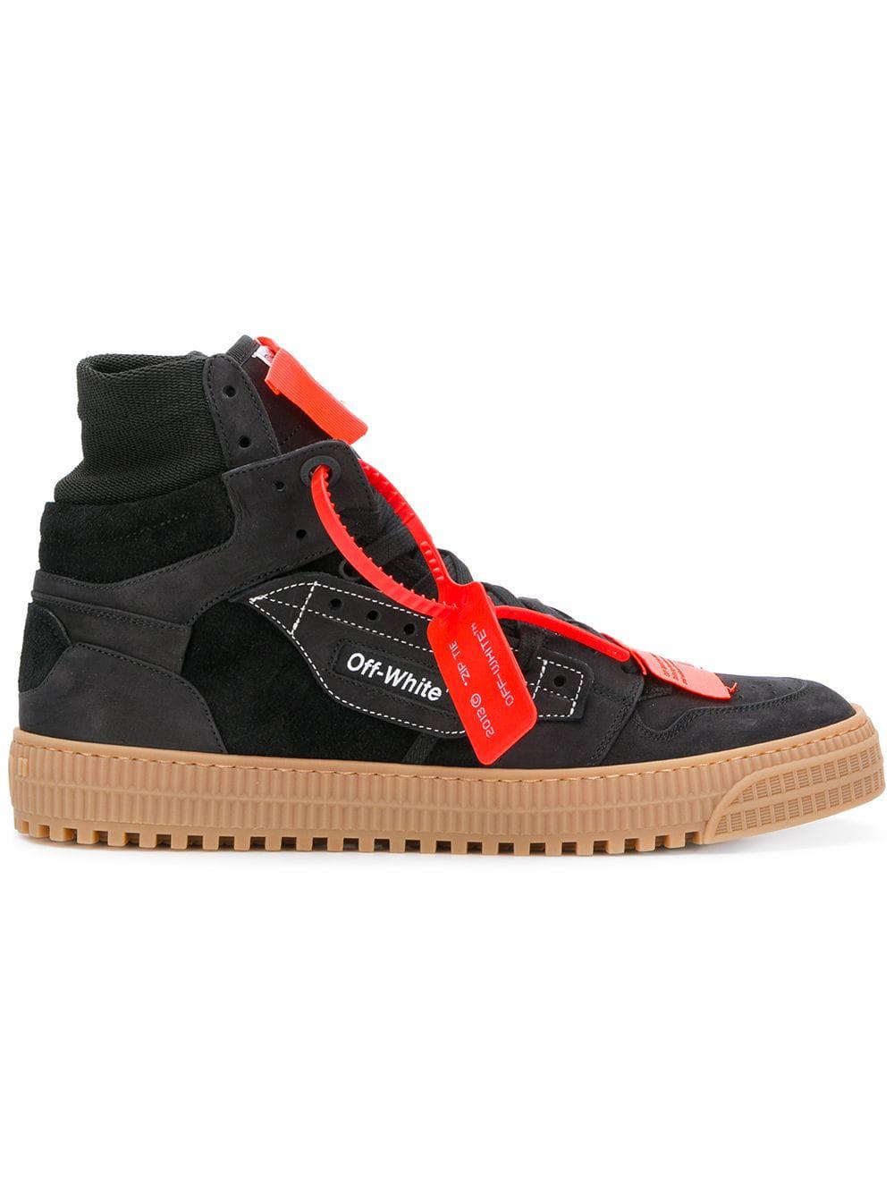 Baskets montantes à étiquette logo Off-White c/o Virgil Abloh pour homme en  coloris Noir | Lyst