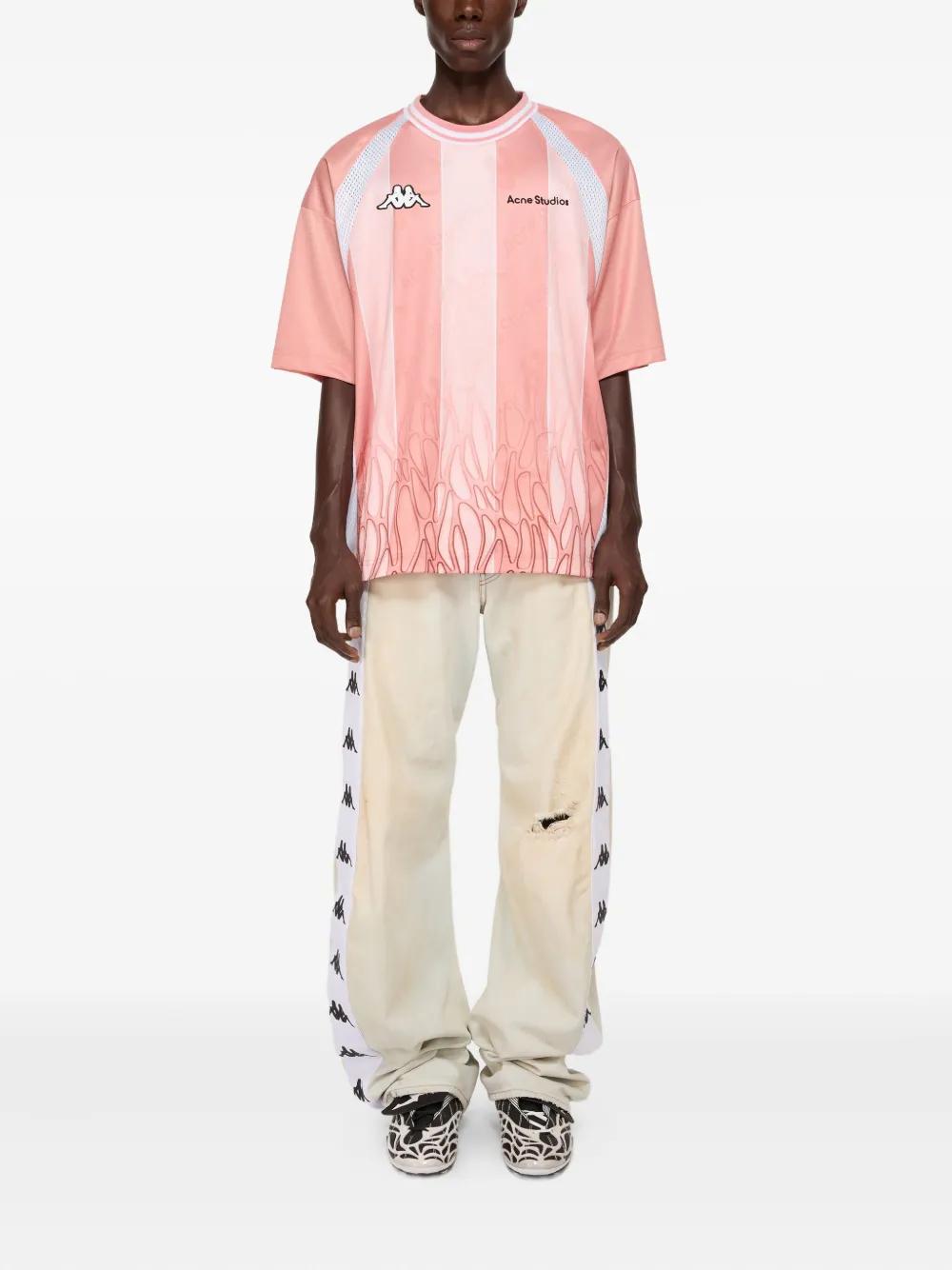 Acne Studios X Kappa Logo T-Shirt in Pink | Lyst