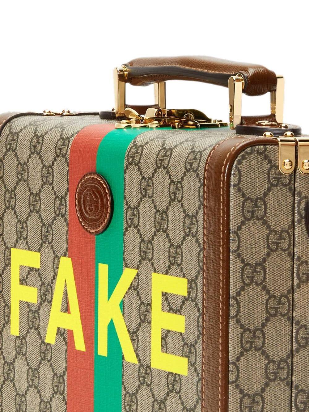 Gucci Cotton 'fake/not' Print Shoulder Bag for Men - Lyst