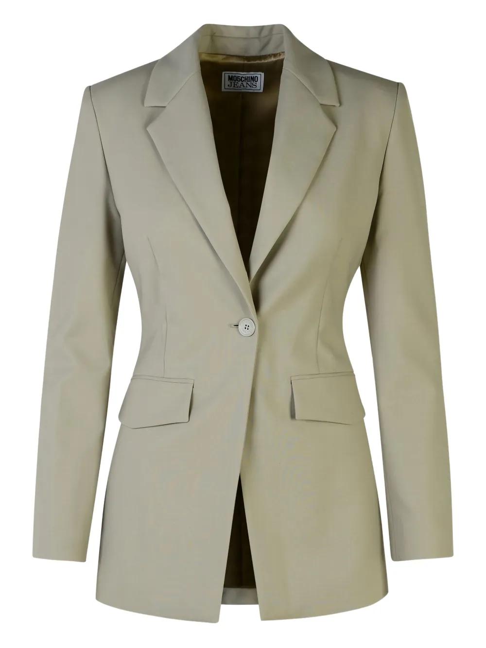 アウターその他 MOSCHINO COUTURE Woman Blazer Grey 05135538 0505 Moschino 1994 Museum Eco Iconic Vintage 90s Beige Brown