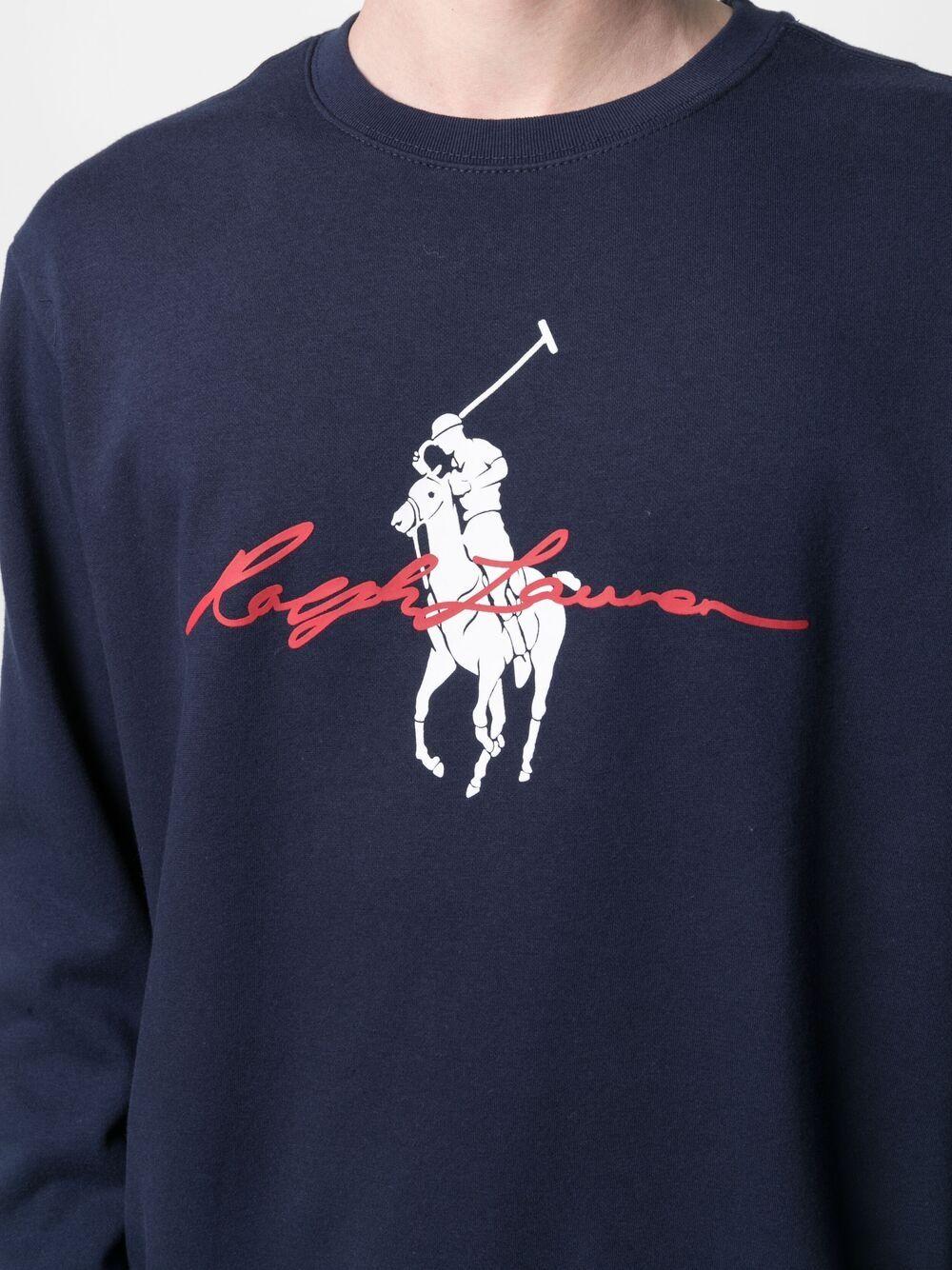 Polo Ralph Lauren Fleece-Sweatshirt mit Big Pony in Blau für Herren - Lyst