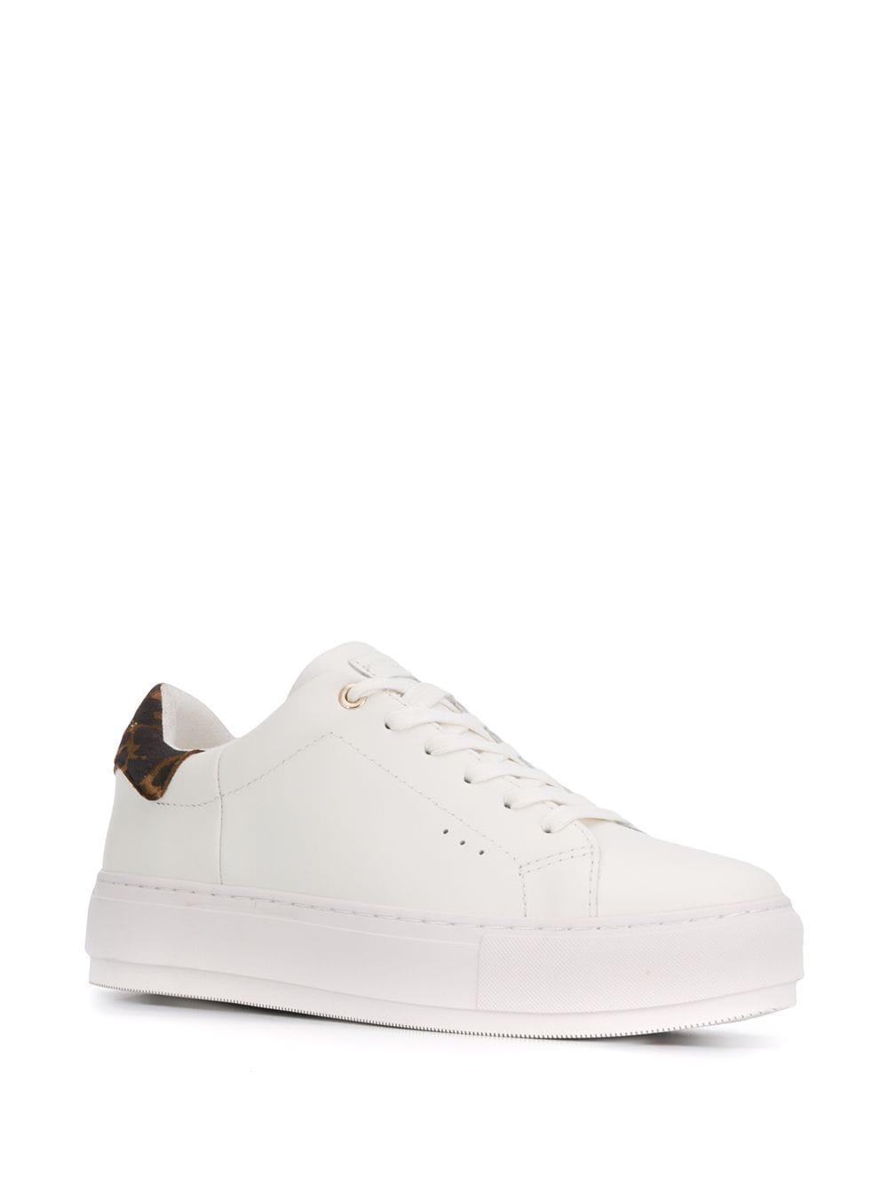 Kurt Geiger Leather Laney Low Top Platform Sneakers in White - Lyst