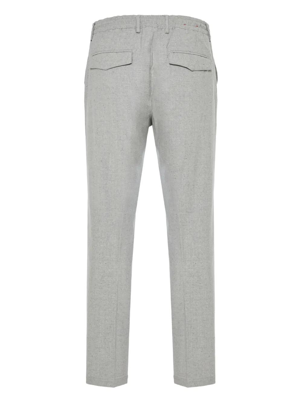 VIP【関税送料無料】希少 ELEVENTY GREY LINEN AND WOOL PANTS Eleventy Linen Drawstring-Detail Trousers | Harrods US