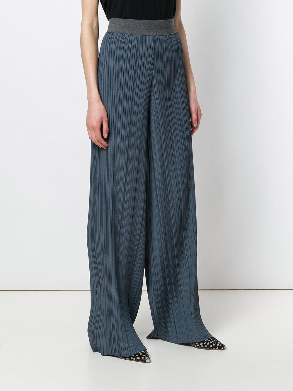 pleated palazzo trousers