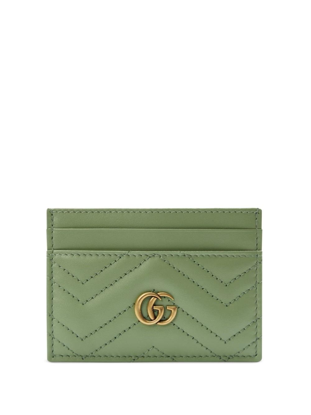 Gucci GG Marmont Logo-plaque Cardholder in Green | Lyst UK