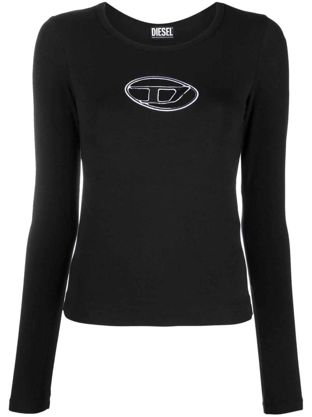 T-ANGIE Women's Long-sleeve cotton T-shirt, cut-out logo