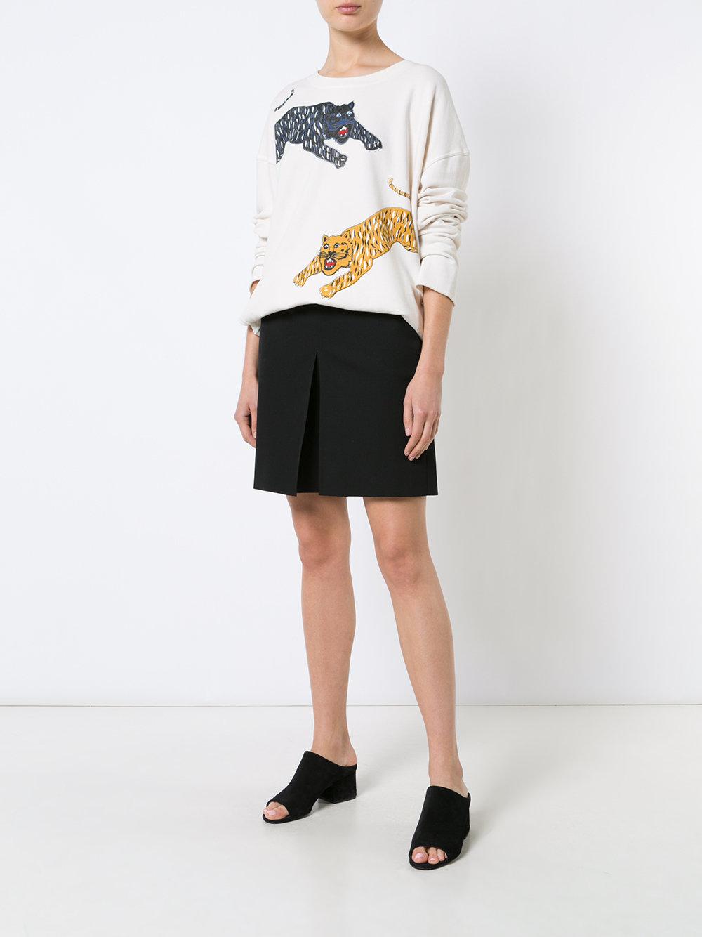 Raquel Allegra Tiger Print Sweatshirt in White | Lyst
