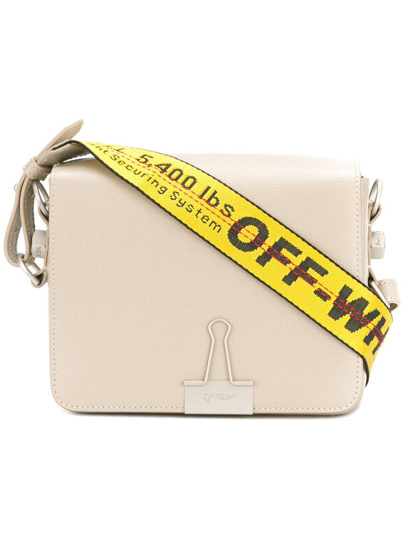 off white purse strap