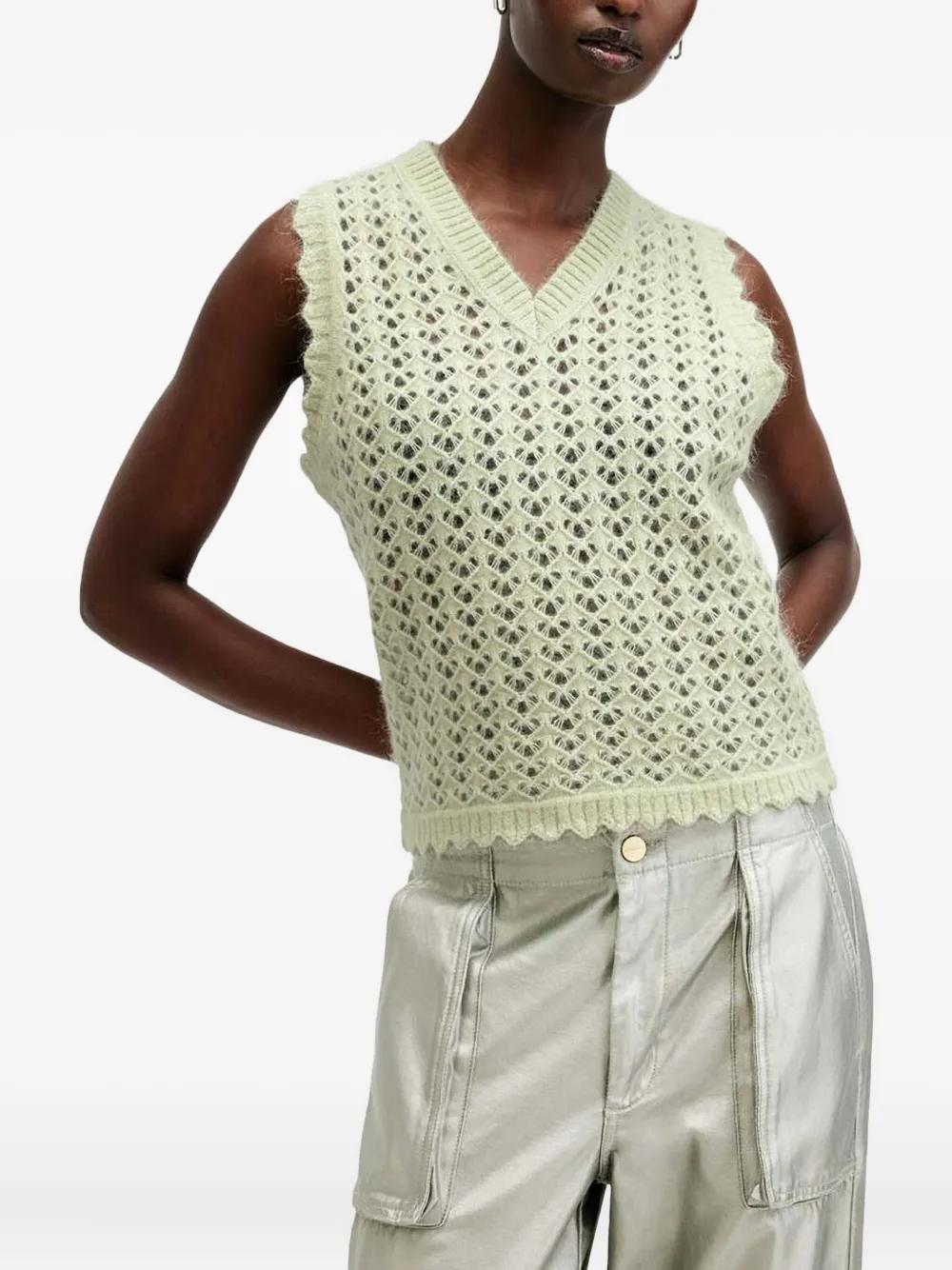 Haut Tunique Noir Sans Manches All Saints - Taille UK 6 (neuf Sans étiquette) - Style épaule Dénudée