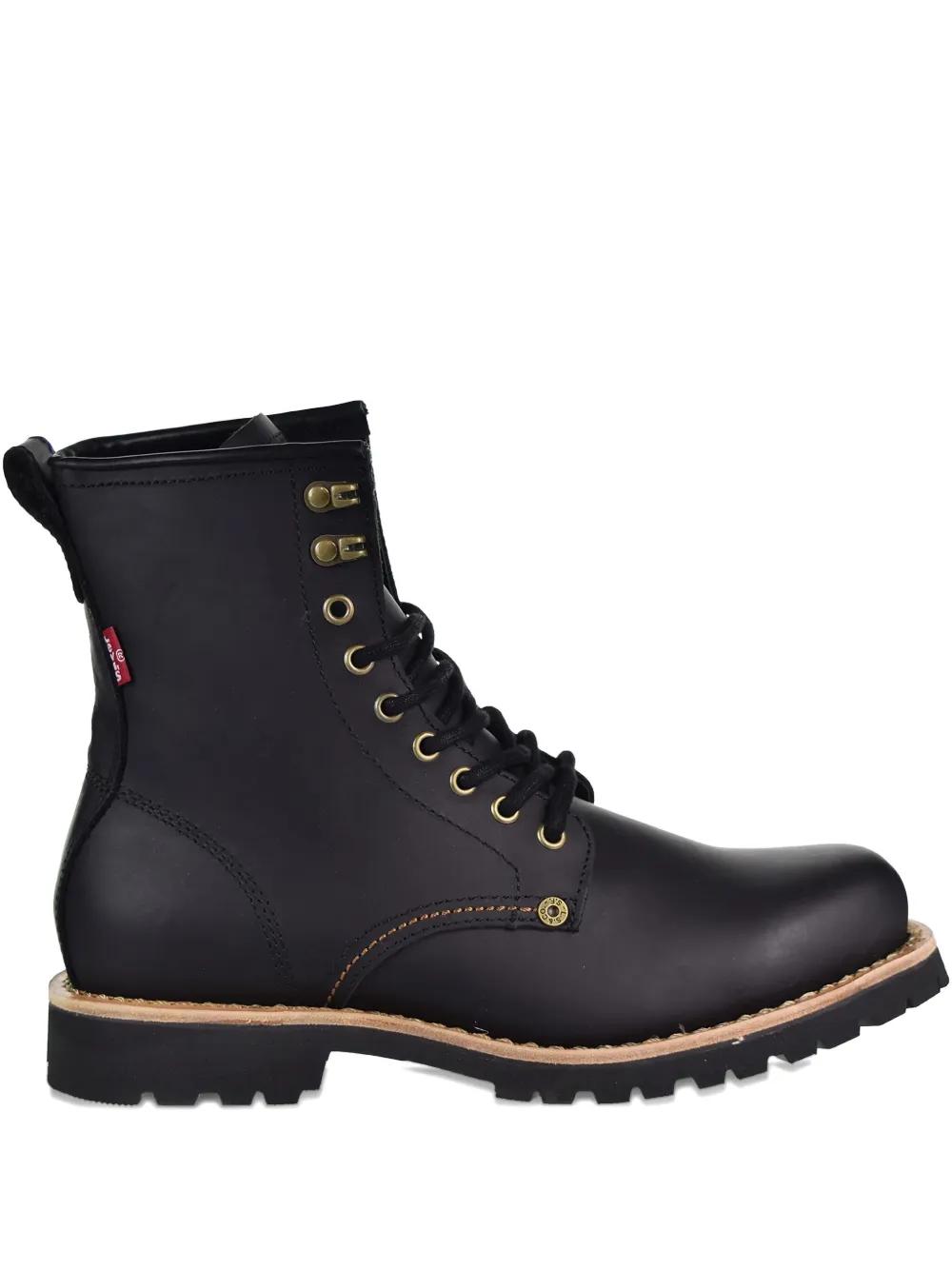 Black Men's Cartor Lace Up Rugged Boot Levi's Baxter Lace-Up