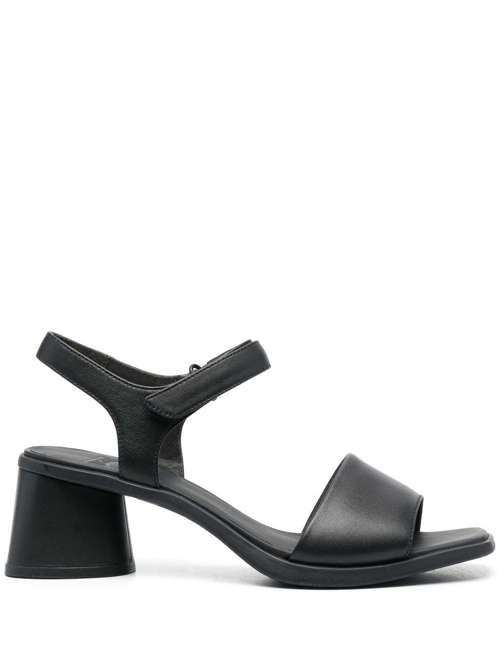 Camper Kiara Leather Sandals in Black | Lyst