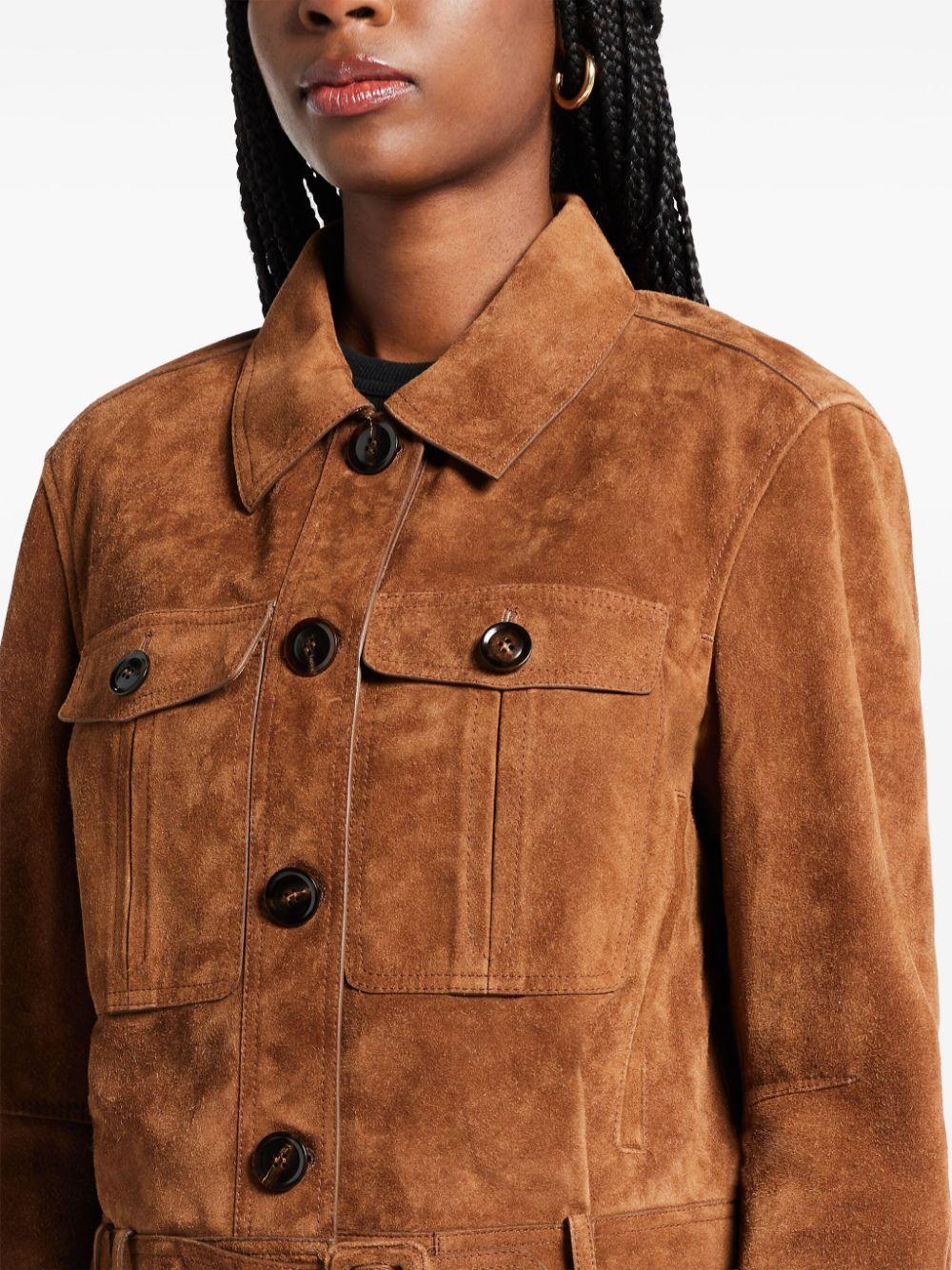Cropped suede jacket womens deals