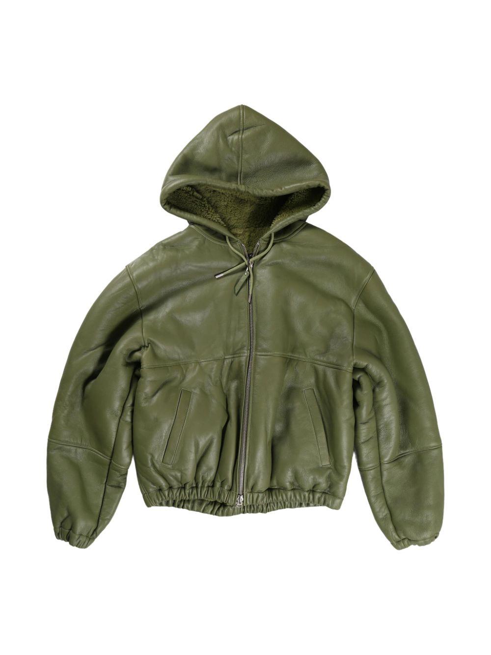 stussy-green-Leather-Hooded-