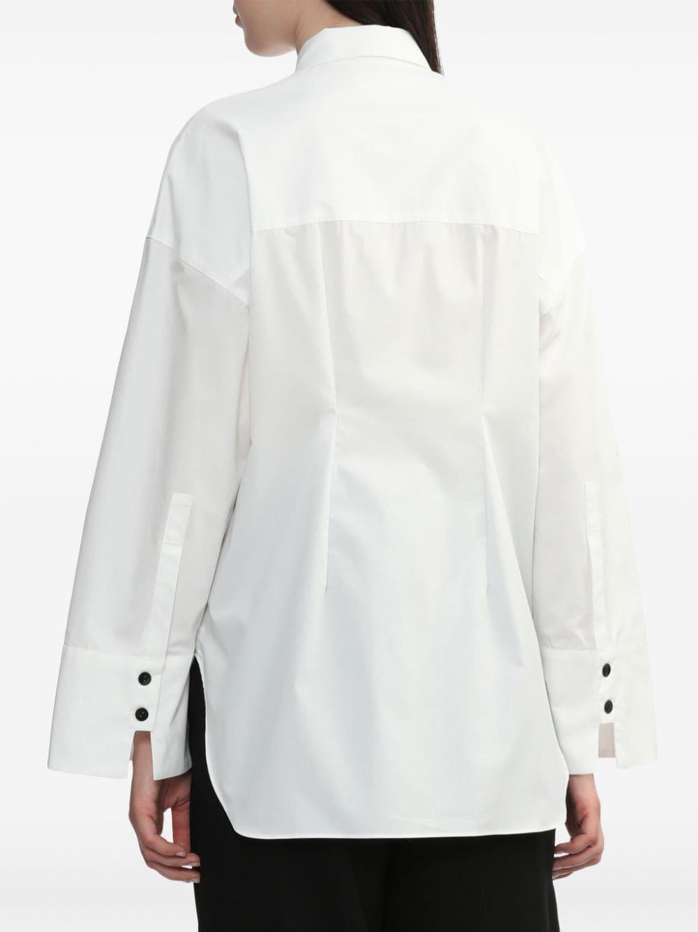 Enfold Long Sleeve Shirt in White | Lyst