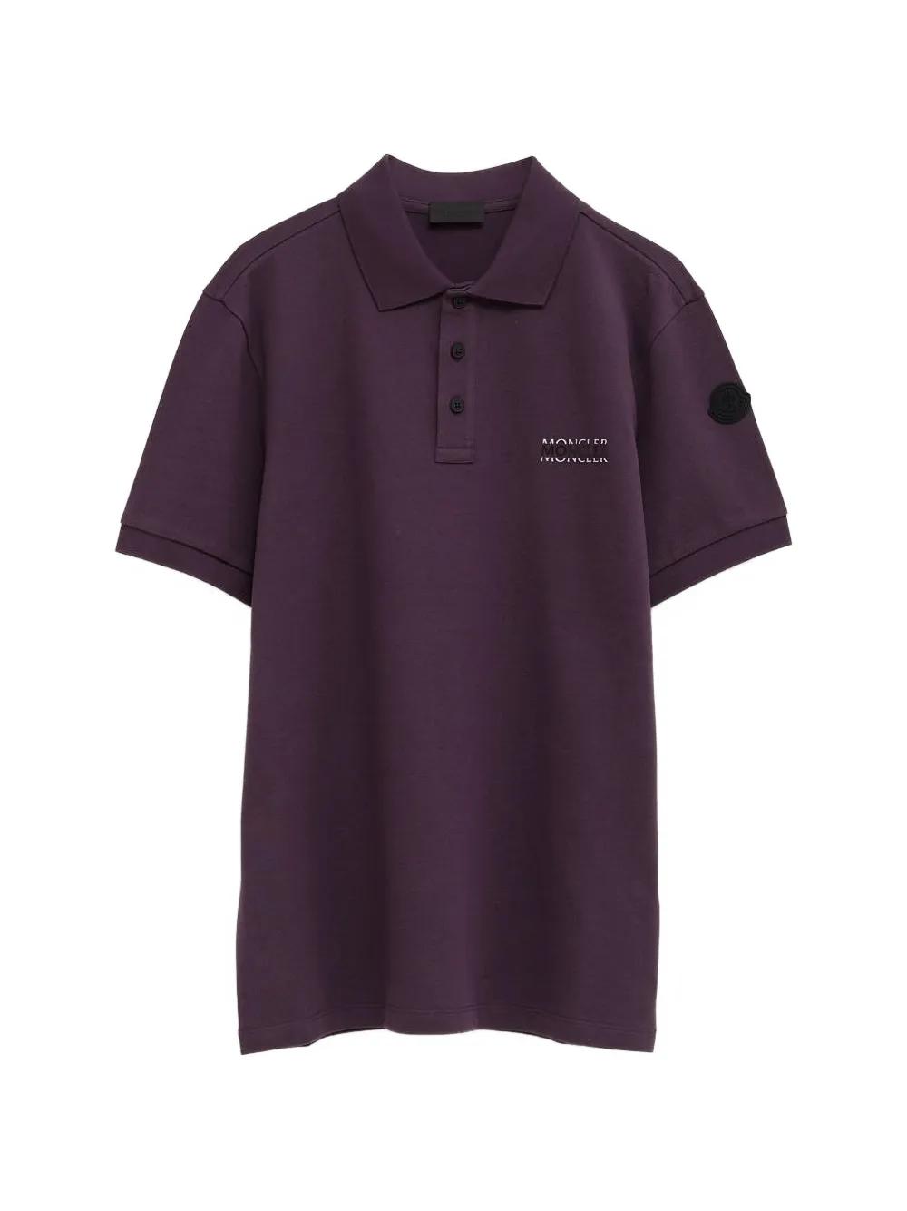 Fur Purple Moncler Polo Purple Moncler T-shirts For Men Lyst