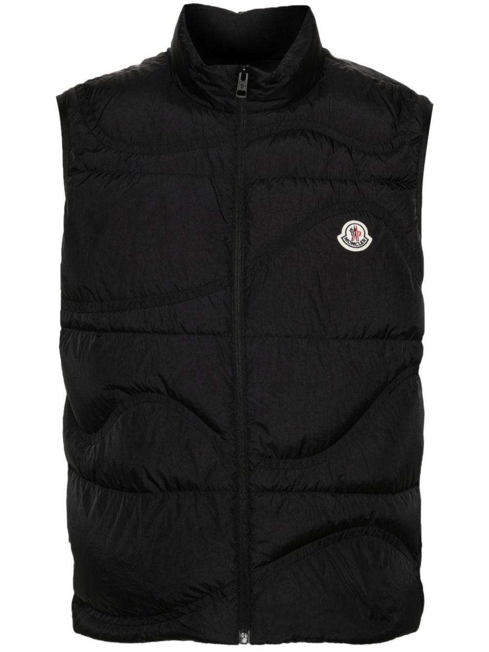 Moncler メンズ ブラック パデッドベスト ジャケット