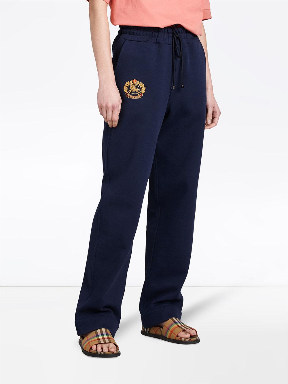 burberry embroidered jersey sweatpants