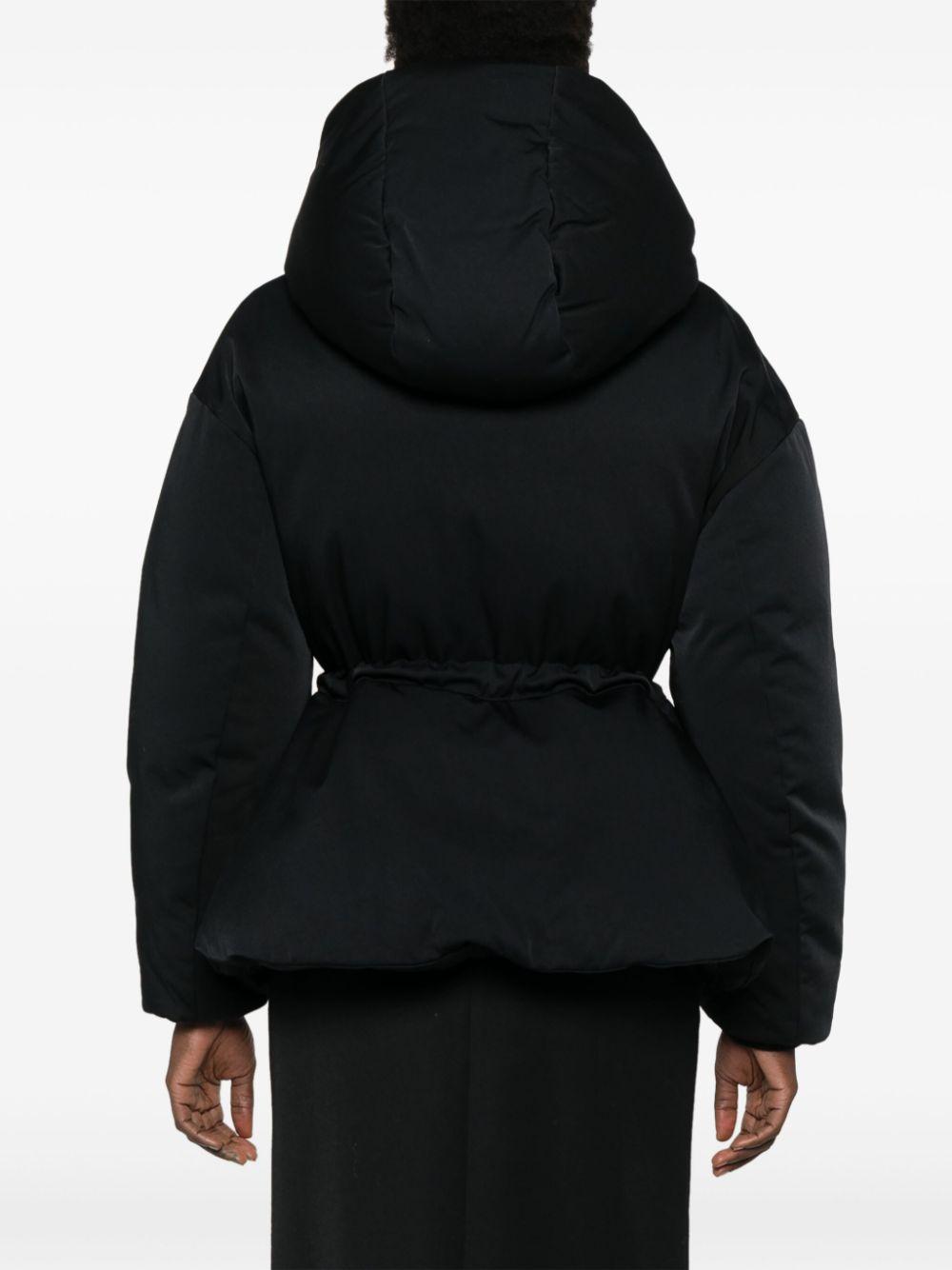 Alexander McQueen Peplum Puffer Jacket in Black Lyst UK